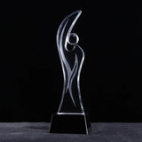 AOOKMIYA Customized Transparent Crystal Trophy, Five-Star, Creative Awards Ceremony, Competition Event, Craft Gift, Home Decorations, 1Pc