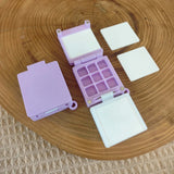 AOOKMIYA Empty Palette Portable Folding Watercolor Box 9 Compartments 0.5ML Paint Tray 3D Printing Travel Painting Artist's Art Supplies