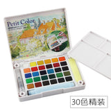 AOOKMIYA SAKURA Petit Color Solid Watercolor Paint Set Portable Sketch Set 12/18/24/30/36/60/72 Colors Student Artist Art Supplies  AOOKMIYA.COM