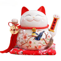 AOOKMIYA ART+ Creative Gifts Large Magpie Lucky Cat Home Living Room Decor Ornament Opening Electric Shake Ceramic Creative Lucky Cat Shop Gift