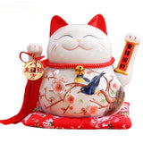 AOOKMIYA ART+ Creative Gifts Large Magpie Lucky Cat Home Living Room Decor Ornament Opening Electric Shake Ceramic Creative Lucky Cat Shop Gift