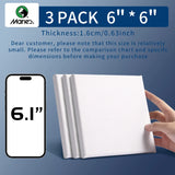 AOOKMIYA Marie's 3 Pack Stretched Canvas with 6x6", 8x8", 12x12", 12x16" and 16x20", 100% Cotton Primed White Rectangular Wooden Framed