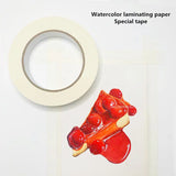 Art Students Paper Tape Low Viscosity Masking White Tape Painting Watercolor Laminated Paper Special Easy To Tear 3/2/1.5CM Wide