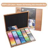 AOOKMIYA ART+ Creative Gifts MUNGYO Artist Oil Pastel Set 72/120Colors Soft Wooden Box Crayon Artist/Master Grade Graffiti Painting Art Drawing Supplies