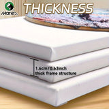 AOOKMIYA Marie's 2 Pack 8 Sizes Blank Stretched Canvas Bulk White Prepared Mini Framed Boards for Painting,Drawing,Oil,Acrylic,Tempera