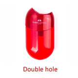 Double Hole and One Hole Pencil Sharpener Creative Transparent Pen Knife Kid Student Cutting Stationery School Supplies