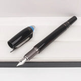 High Quality MB Blue Planet Crystal Ballpoint Rolelrball Pen Metal Resin Writing Stationery Collection Pen School Supplies