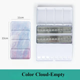 AOOKMIYA Large Empty Metal Watercolor Tin Palette 28/48 Grid Portable Solid Pigment Storage Box Portable Sketching Student Art Supplies