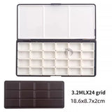 AOOKMIYA Empty Palette Watercolor Pigment Plastic Packaging Box 24/48 Grid Watercolor Storage Box Student Paint Pallet Art Supplies