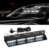 Automobile parts 16 LED Car Strobe Warning Light Assembly Front Windshield Emergency Lamp Yellow White Red Blue For Vehicles Trucks Waterproof