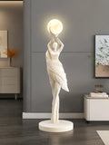 Home Decor Abstract Angel Girl Statues Floor Decor Living Room Large Luminous Girl Figure Sculptures Ornaments Housewarming Gift