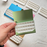 AOOKMIYA Portable Palette Ultra-thin Business Card Holder Watercolor Box 12/24/36 Grid Paint Tray Artist Travel Painting Supplies