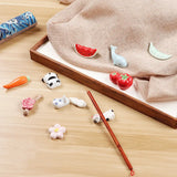 Cute Ceramic Brush Pen Holder Animal/Fruit Pen Stand Display Stand Palette Watercolor Gouache Acrylic Painting Art Supplies