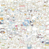 100PCS Stickers Cute Cinnamoroll Kuromi My Melody Sticker For Laptop Phone Case Girls Sanrio My Melody Anime Stickers