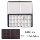 AOOKMIYA Empty Palette Watercolor Pigment Plastic Packaging Box 24/48 Grid Watercolor Storage Box Student Paint Pallet Art Supplies