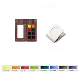 AOOKMIYA Portable Travel Watercolor Set Paul Rubens Artist Grade Watercolor 8 Colors Mini Walnut Paint Box Student Outing Art Supplies