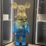 50/80cm Plating Bear Figure Aesthetic Violent Bear Statue Large Sculpture Figurine Luxury Livingroom Decoration Home Ornament