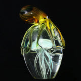 AOOKMIYA Handmade Glow Glass Jellyfish & Octopus Animal Wedding Art Glass Blown Table Ornament Crafts Home Figurine Gift