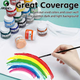 AOOKMIYA Marie's 5 Bottles Brown Colors Fabric Paint Sets,50 ml/1.69oz,Strong Coverage,Permanent Textile Paint Kit for Shoes,Canvas Bags