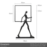 Hotel Lobby Large Figure Floor Ornaments Sales Office Model Room Window Abstract Art Soft Decoration Sculpture