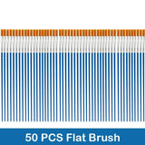 AOOKMIYA 10/20/50Pcs Painting Brushes Set Art Round Flat Hair Nylon Hair Paint Brush Pen for Oil Acrylic Watercolor School Art Supplies