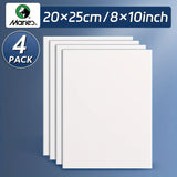 AOOKMIYA 8x10in 2/4/6pcs Canvas Panels,Artist Quality White Blank Flat Painting Boards for Drawing,Tempera for Students,Artist and Adults