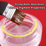 AOOKMIYA 1pc Marie's Nylon Flat Brush with Wooden Handle 7 Different Sizes- Perfect for Applying Gesso, Acrylic, Oil, Gouache, DIY Paint