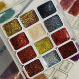 AOOKMIYA Laser Solid Watercolor Paint 12 Colors 1ML Magic Color Line Painting Stroke Calligraphy Brush Nail  Aquarelle  Art Supplies