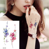 AOOKMIYA Small Waterproof Temporary Tattoo Sticker Colorful Leaf Flower Elephant Dolphin  Art Wrist Neck Women Kids Fake Mini Tatoo