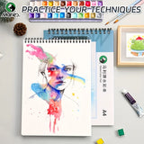 AOOKMIYA 25 Sheets Marie's Watercolor Pad 16k/A4/8k 230gsm/108lb for Drawing,Writing,Acrylic,Perfect Gift for Artists and Professionals
