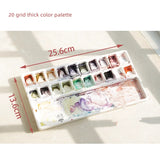 Ceramic Watercolor Palette Campus Oil Painting Chinese Paints White Porcelain Shell Palette Artists Color Mixing Palette