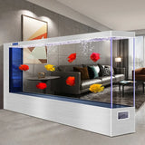 Super large floor-to-ceiling fish tank living room company hotel giant aquarium screen partition ultra-white glass53
