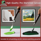 AOOKMIYA Marie's Round Prepared Canvas,Circular Blank Stretched Canvas for Acrylic,Gouache, Tempera,Flow Pouring Paint,for Childs,Adults