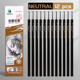 AOOKMIYA 12pcs Marie's Charcoal Pencils,Extra Soft/Soft/Medium Art Graphite Pencils Set for Drawing,Sketching,Shading,forArtists,Adults