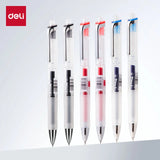 Deli 4/6/8pcs 0.5mm Black Red Blue Ink Gel Pen Stationery For Writing School Supplies Office Supplies Signing Pen Exam Pen Gift
