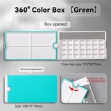 28Grid Folding Watercolor Palette Watercolor Paint Tray Box Metal Renovate Cover Pigment Box Painting Tool Artistic Supplies