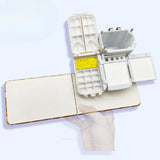 AOOKMIYA Portable Watercolor Paint Box 3D Printing Box Folding Palette Washing Bucket Set 34 Grids Artist Travel Painting Art Supplies