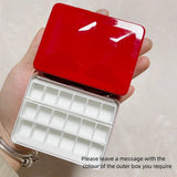 Italian FOME Solid Watercolor Paint Enamel Box 12/16/18/24 Half Grid Full Grid Palette Art Supplies