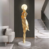 Modern Abstract Feather Girl Art Sculpture Home Decor Ornament Large Size Figure Statue LivingRoom Floor Decor Resin Crafts Gift