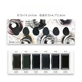 AOOKMIYA Japanese Kuretake GANSAI TAMBI Solid Layered Watercolor Pigment Sumi Color 6 Color Artist Beginner Painting Art Supplies