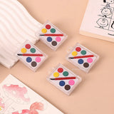 6-color Solid Watercolor Powder Transparent Box Packaging Children's DIY Painting Student Painting Supplies   Art