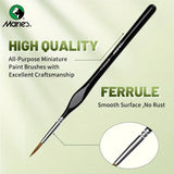 AOOKMIYA Marie's 2pcs Fine Micro Paint Brush,11 Sizes Detail Paintbrushes for Number Painting,Acrylic,Craft,Mini Figure,Rock for Artists