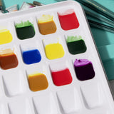 AOOKMIYA 36-grid Multifunctional Palette Sealed and Moisturizing Three-in-one Watercolor Palette Box Art Student Painting Supplies