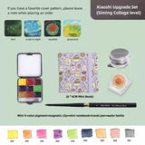 New Mini Travel Solid Watercolor Paint Packaging 9-color Small Metal Mini Watercolor Box Student Painting Supplies   Gouache