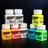 AOOKMIYA 58g/bottle Luminous Acrylic Paint Luminous Waterproof Handmade DIY Bottles Clothes Shoes Fabric Paint Painting Supplies