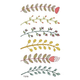 AOOKMIYA Small Waterproof Temporary Tattoo Sticker Colorful Leaf Flower Elephant Dolphin  Art Wrist Neck Women Kids Fake Mini Tatoo
