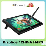 Bisofice 12HD-A H-IPS LCD Graphics Drawing Tablet Monitor 11.6 Inch Size 1366x768 Display 8192 Pressure Level Passive Technology