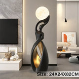 AOOKMIYA ART+ Creative Gifts Aesthetic Miniature Luxury Art Figurines Creative Miniatures with Night Light Modern Sofa Beside Home Decoration Funny Gifts