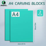 AOOKMIYA Marei's 3pcs Soft Linoleum Carving Block, Linocut Block for Printmaking, Printmaking Art Set (6x8.7/8.7x12/12x17.8/17.8x23.6 in)