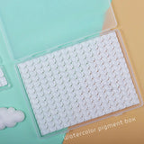 AOOKMIYA Empty Watercolor Paint Packaging Box 0.5/1/2ML Watercolor Grid Plastic Box Paint Tray Storage Box Painting Art Supplies